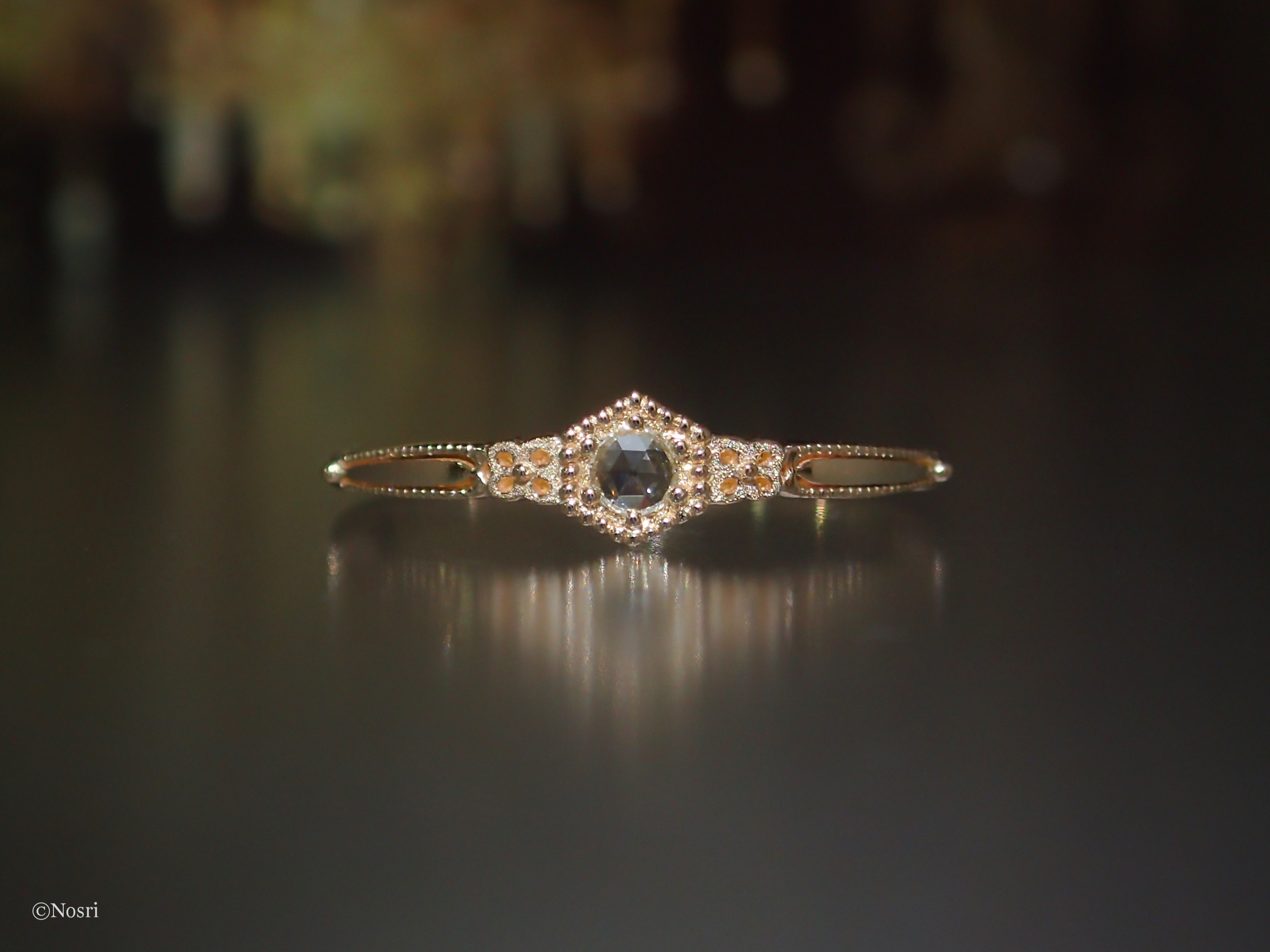 ノーブル リング 〔K10 ローズカットダイヤモンド〕