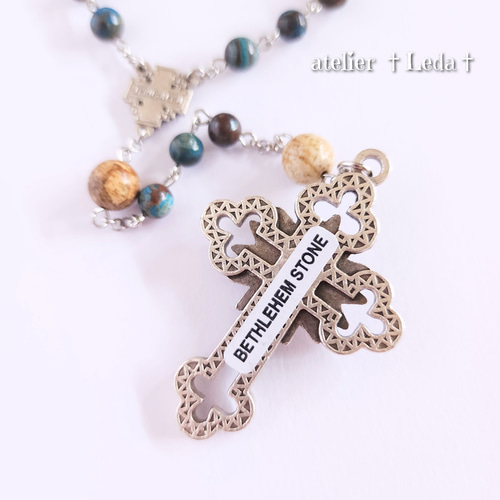 ☆ブルークレイジーレースアゲート ロザリオ☆~Blue C.LaceAgate~ ☆ブルークレイジーレースアゲート ロザリオ☆~Blue