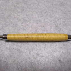 御蔵島柘植　瘤　バーズアイ＆トラ杢　椿油仕上げ　木軸ボールペン(シャープペンシル) 3枚目の画像