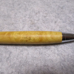 御蔵島柘植　瘤　バーズアイ＆トラ杢　椿油仕上げ　木軸ボールペン(シャープペンシル) 10枚目の画像