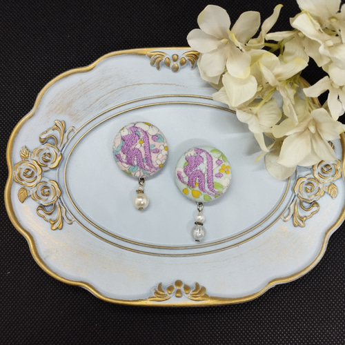 子年】干支の梵字刺繍ブローチ千手観音菩薩～✻ピンク✻～ ブローチ  