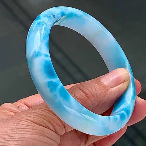 47.4g 天然無処理 ラリマー バングル バングル・リストバンド 天然石屋