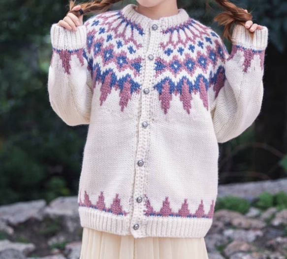 手編み  セーター creema 限定  復古文芸のスタイル 贈り  冬の保温   850g      受付生産 1枚目の画像