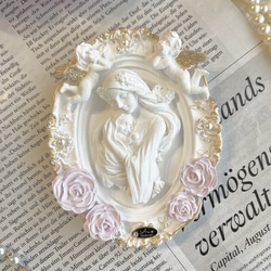 ♡希少　高品質 　透明感あり♡　シトリン　マリア様　エンジェル マリア様☆艶あり聖水ボトル・22cm【PALE ORANGE】