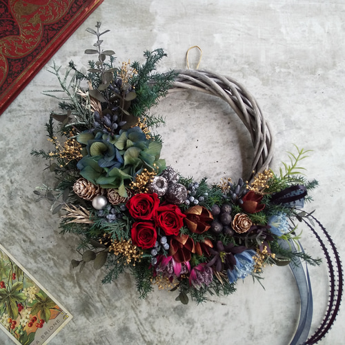 Lune Bonheur<beau Noël>*クリスマスリース*ウィンター Lune Bonheur<beau Noël>*クリスマスリース*ウィンター