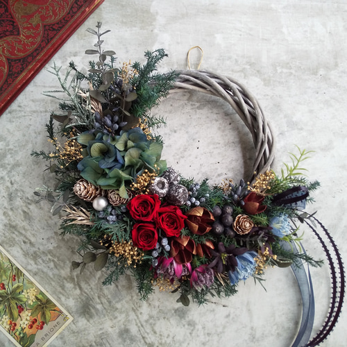 Lune Bonheur<beau Noël>*クリスマスリース*ウィンター Lune Bonheur<beau Noël>*クリスマスリース*ウィンター
