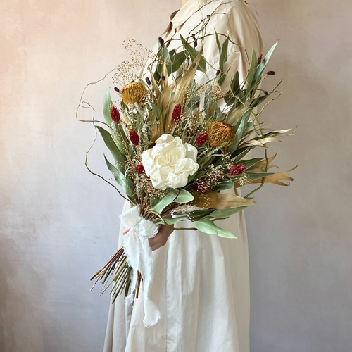 花材おまかせドライフラワーブーケ② / ウェディングブーケ 結婚式前