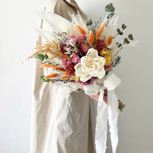 花材おまかせドライフラワーブーケ② / ウェディングブーケ 結婚式前