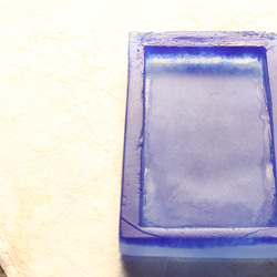 ガラスの硯 長さ12.5cm 戦前 アンティーク とろとろガラス　書道 ガラスの硯 長さ12.5cm 戦前 アンティーク とろとろガラス 書道