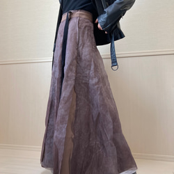 ¥10,000→¥5,000⭐️inahomayu⭐️大人のロングスカート　ヴィンテージ感　　ラップスカート 7枚目の画像