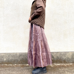 ¥10,000→¥5,000⭐️inahomayu⭐️大人のロングスカート　ヴィンテージ感　　ラップスカート 4枚目の画像