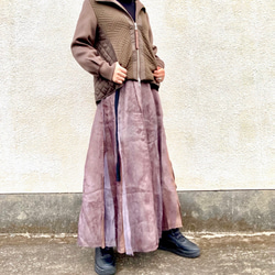 ¥10,000→¥5,000⭐️inahomayu⭐️大人のロングスカート　ヴィンテージ感　　ラップスカート 6枚目の画像