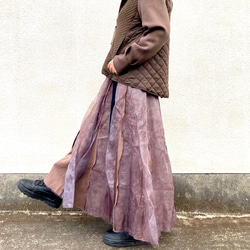 ¥10,000→¥5,000⭐️inahomayu⭐️大人のロングスカート　ヴィンテージ感　　ラップスカート 1枚目の画像