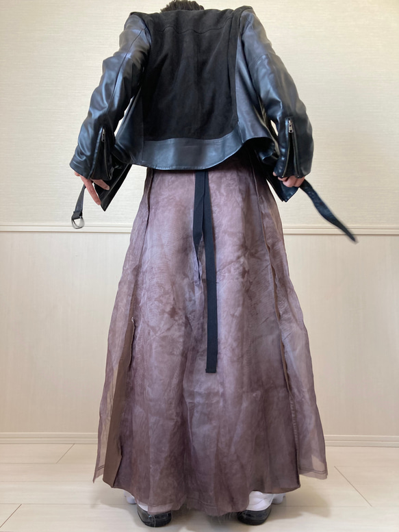 ¥10,000→¥5,000⭐️inahomayu⭐️大人のロングスカート　ヴィンテージ感　　ラップスカート 10枚目の画像