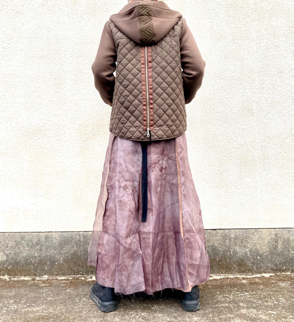 ¥10,000→¥5,000⭐️inahomayu⭐️大人のロングスカート　ヴィンテージ感　　ラップスカート 5枚目の画像