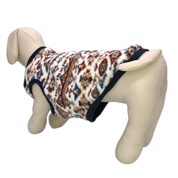 犬服 フリース ペット服 冬 インディアン イタグレ コーギー フレブル ミニピン ダックス 大型犬 小型 ハンドメイド 5枚目の画像