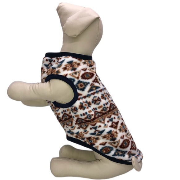 犬服 フリース ペット服 冬 インディアン イタグレ コーギー フレブル ミニピン ダックス 大型犬 小型 ハンドメイド 6枚目の画像
