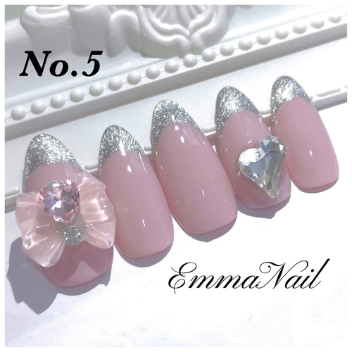 オーダー】ネイルチップチャームネイルキラキラワンホン韓国ベイビー