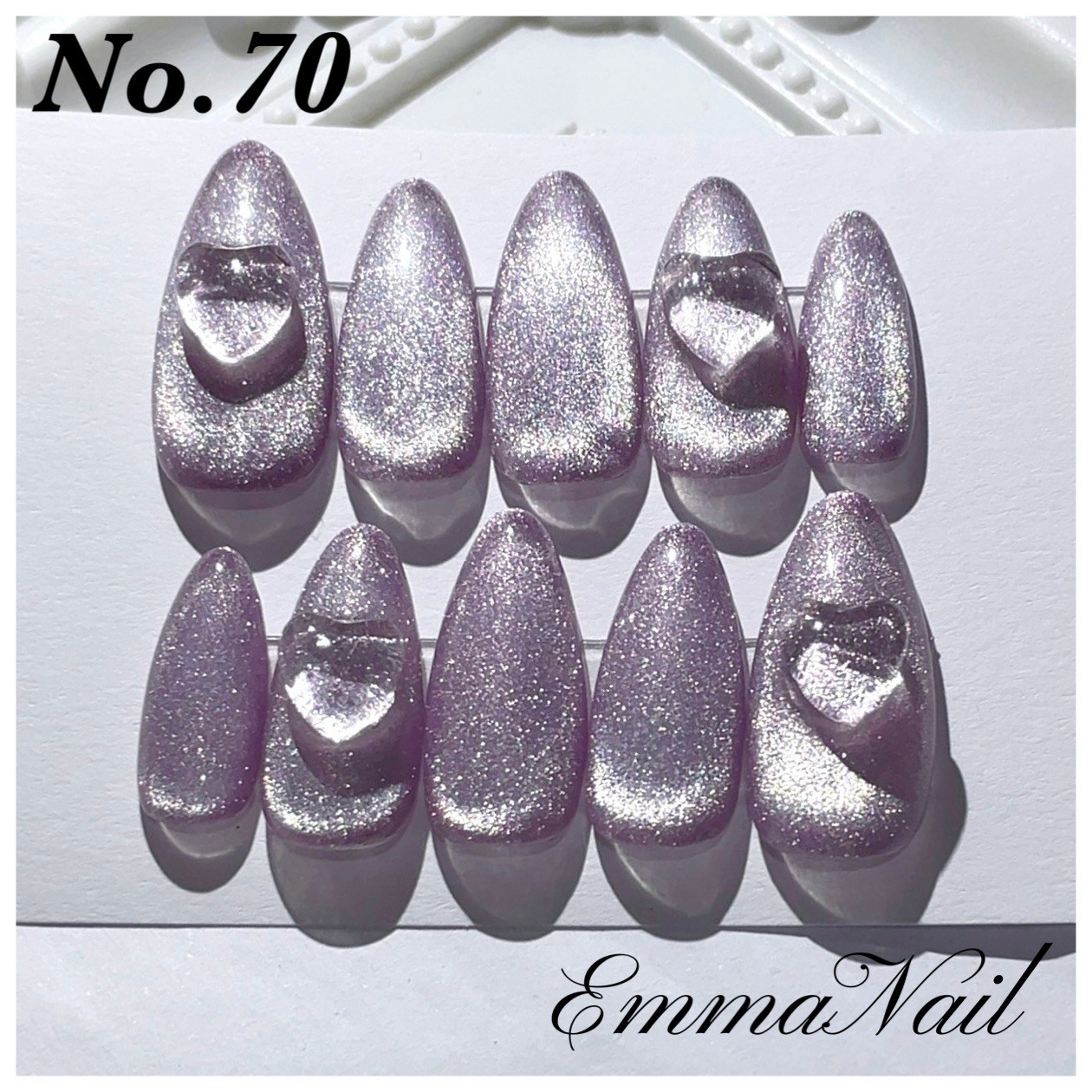 オーダー マグネット うるうるネイル リボンネイル うる艶 ［10］ネイルチップ