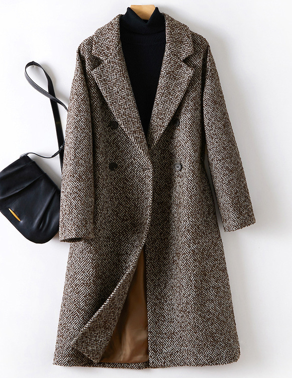 2色コート、通勤ウールコート、チェスターウールコート、ウール