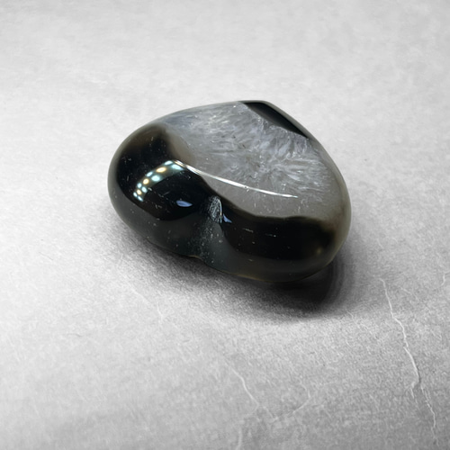 ブラックアゲート ハート black agate：heart / ブラックアゲート：ハート B 天然石 N.st