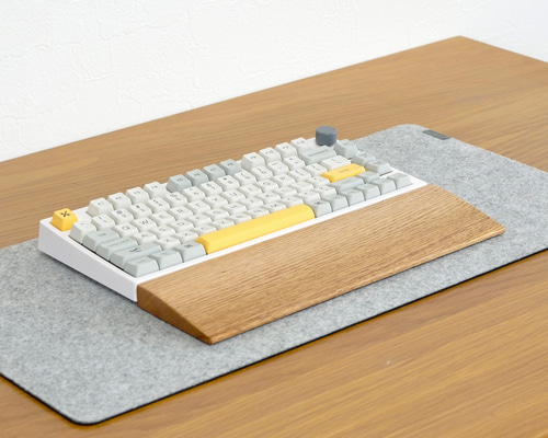 ｵｰｸ無垢材】75％キーボード向けリストレスト オスモオイル仕上げ PC
