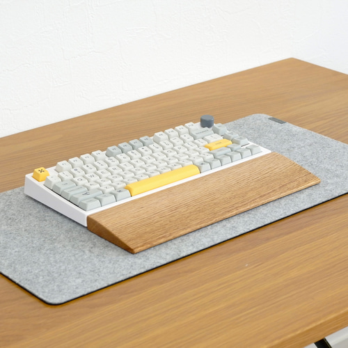 ｵｰｸ無垢材】75％キーボード向けリストレスト オスモオイル仕上げ PC