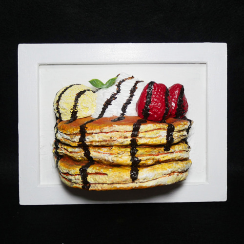 油絵 絵画 【飛び出すスペシャルパンケーキ】 絵画 HR 通販