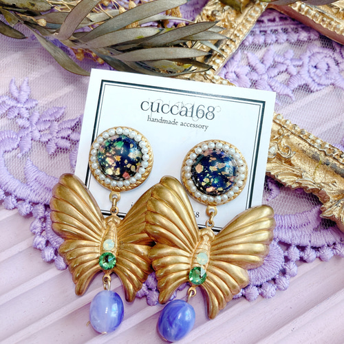 ♡124♡\とっても可愛い!!!/大ぶりピアス/アンティーク/ヴィンテージ