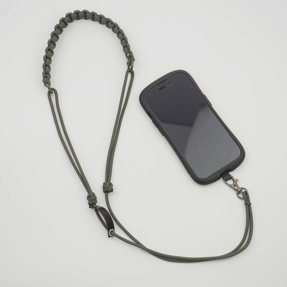 Smartphone Strap "Knot Army‐Green" スマホ ショルダー ストラップ 1枚目の画像