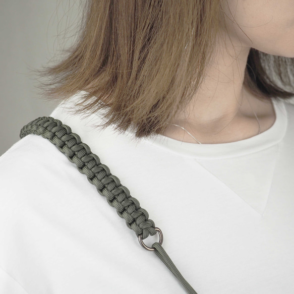 Smartphone Strap "Knot Army‐Green" スマホ ショルダー ストラップ 3枚目の画像