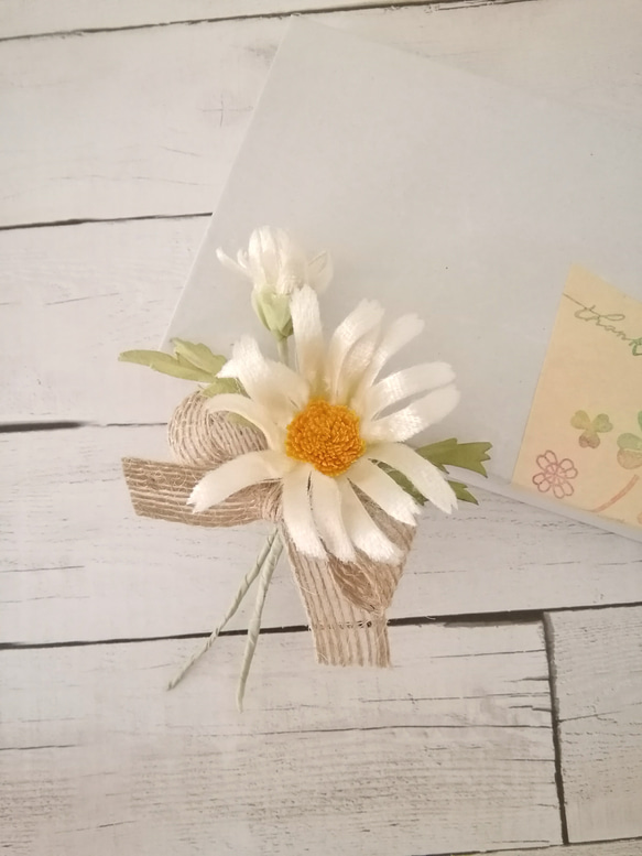 フランスアンティーク　布花　コサージュ　エクリュ ☆すずらん 布花 コサージュ フランスアンティーク | mamantique