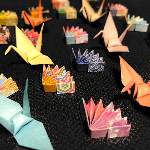 折り鶴 × ミニ扇シャワー 100個＋35羽 その他素材 At FUMMY