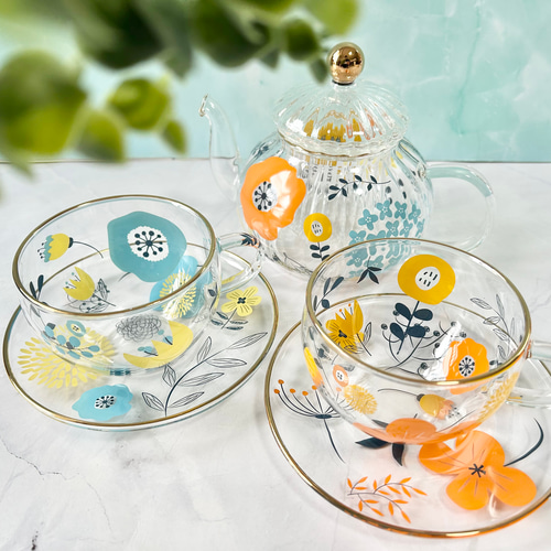 北欧スタイル・ガラスティーSET ポット・急須 ℒ𝓊𝒸𝒾ℴ𝓁ℯ 通販