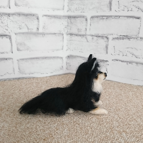 羊毛フェルト チワワ〈ブラックタン〉 ☆ ぬいぐるみ ぬいぐるみ