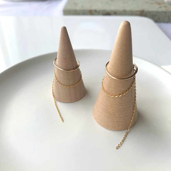 【ため息級の繊細華奢デザイン✶】欲しかった両耳イヤーカフ*✴︎14kgf/Silver925Filled 4枚目の画像