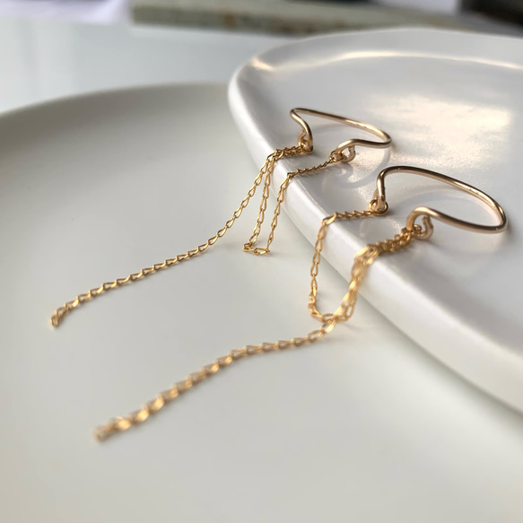 【ため息級の繊細華奢デザイン✶】欲しかった両耳イヤーカフ*✴︎14kgf/Silver925Filled 9枚目の画像