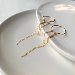 【ため息級の繊細華奢デザイン✶】欲しかった両耳イヤーカフ*✴︎14kgf/Silver925Filled 13枚目の画像