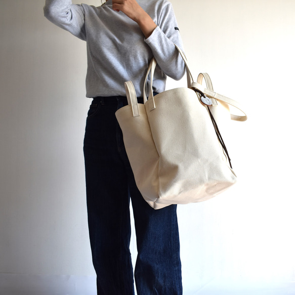 DROP2 SHOULDER TOTE BAG（キナリ） 17枚目の画像