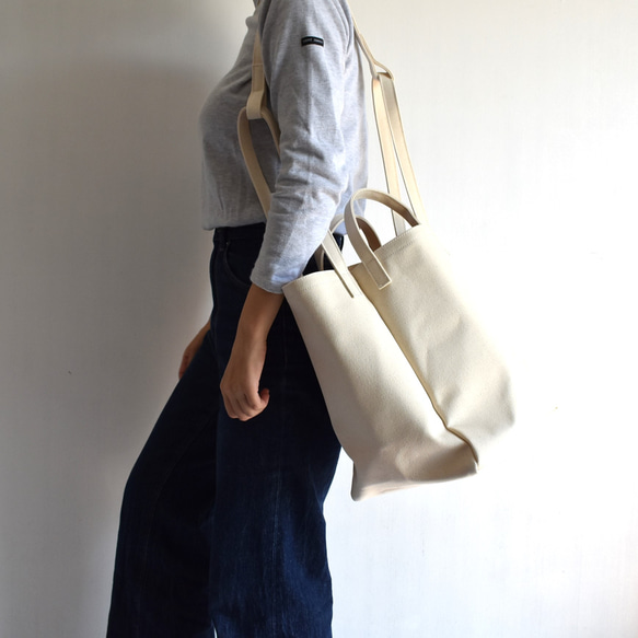 DROP2 SHOULDER TOTE BAG（キナリ） 5枚目の画像