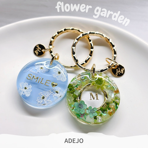 全9色【ふんわりお花】flower♡ネームタグ♡お名前♡デザインチャーム