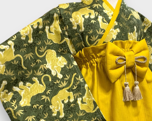 和柄 寅】ハンドメイド ベビー袴 お食い初め お宮参り 七五三 男の子