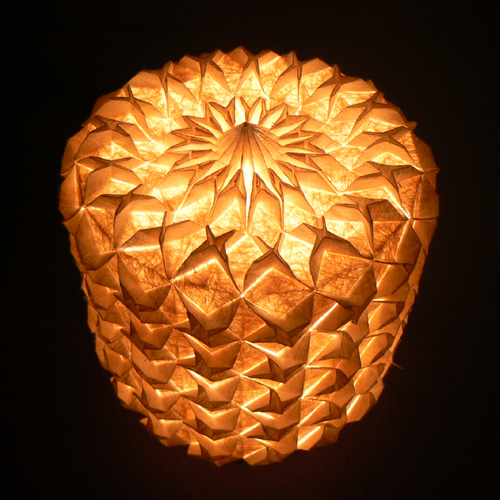 和紙の手作りランプシェード　美濃和紙使用　[ 提 ] 3-2　癒しの一点物作品 和紙の手作りランプシェード 美濃和紙使用 [繁] 2-1 どこにもない癒し