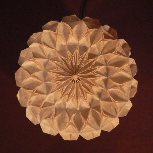 和紙の手作りランプシェード 美濃和紙使用 [折] 10-1 どこにもない癒し