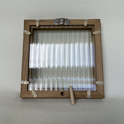 【送料無料】旭川家具職人が造りました。古い木材となみなみガラスで作った木製枠のフレーム 7枚目の画像