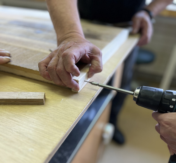 【送料無料】旭川家具職人が造りました。古い木材となみなみガラスで作った木製枠のフレーム 9枚目の画像