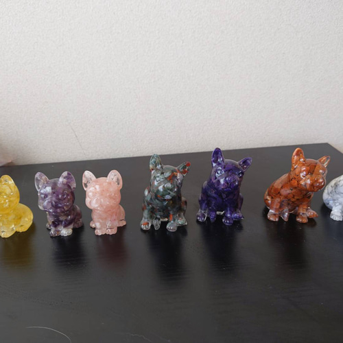 犬、天然石、置物、インテリア、オシャレ、さざれ石、スタイリッシュ