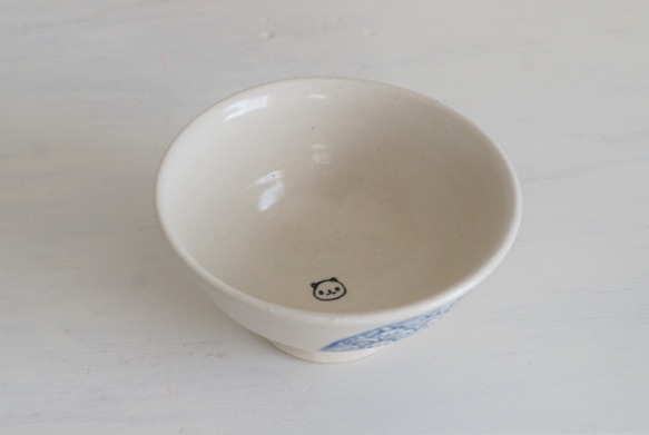 青海波パンダ茶碗 2枚目の画像