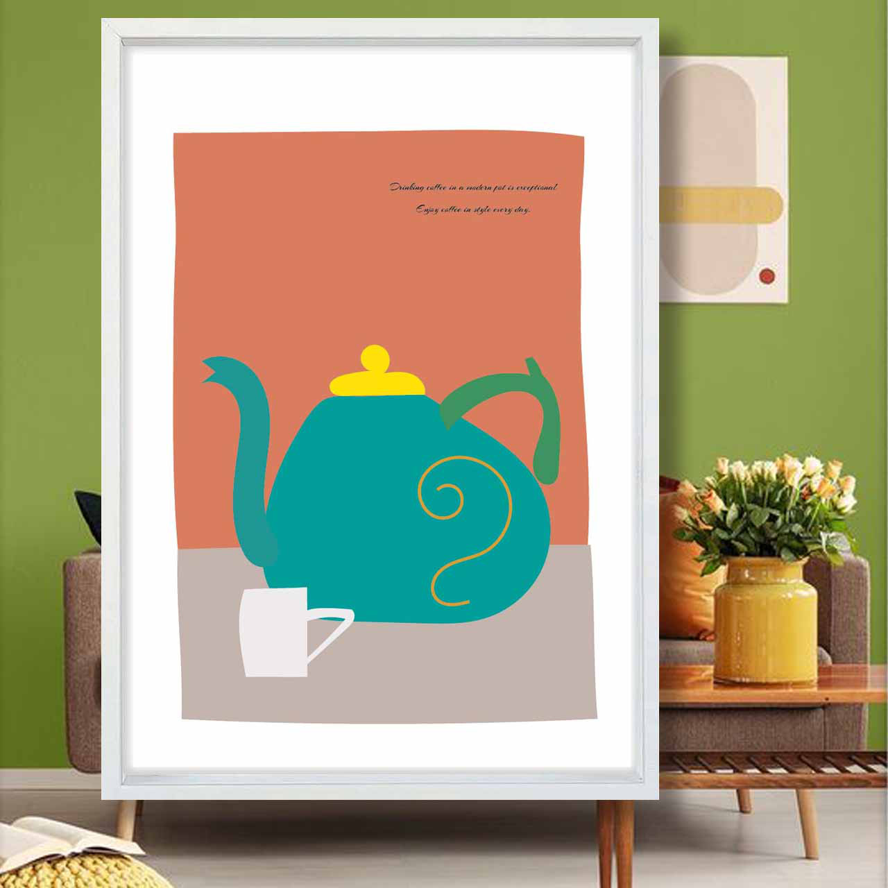 おいしいコーヒー2　イラスト　ポスター　A4 A3 A2 A1　アートポスター　アート/sei検索　B-1902