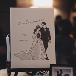 ウエディング　ウェルカムボード　結婚式　プレゼントにも！　オーダーメイド WC005 ウェディング ウェルカムボード ブーケタイプ アクリル